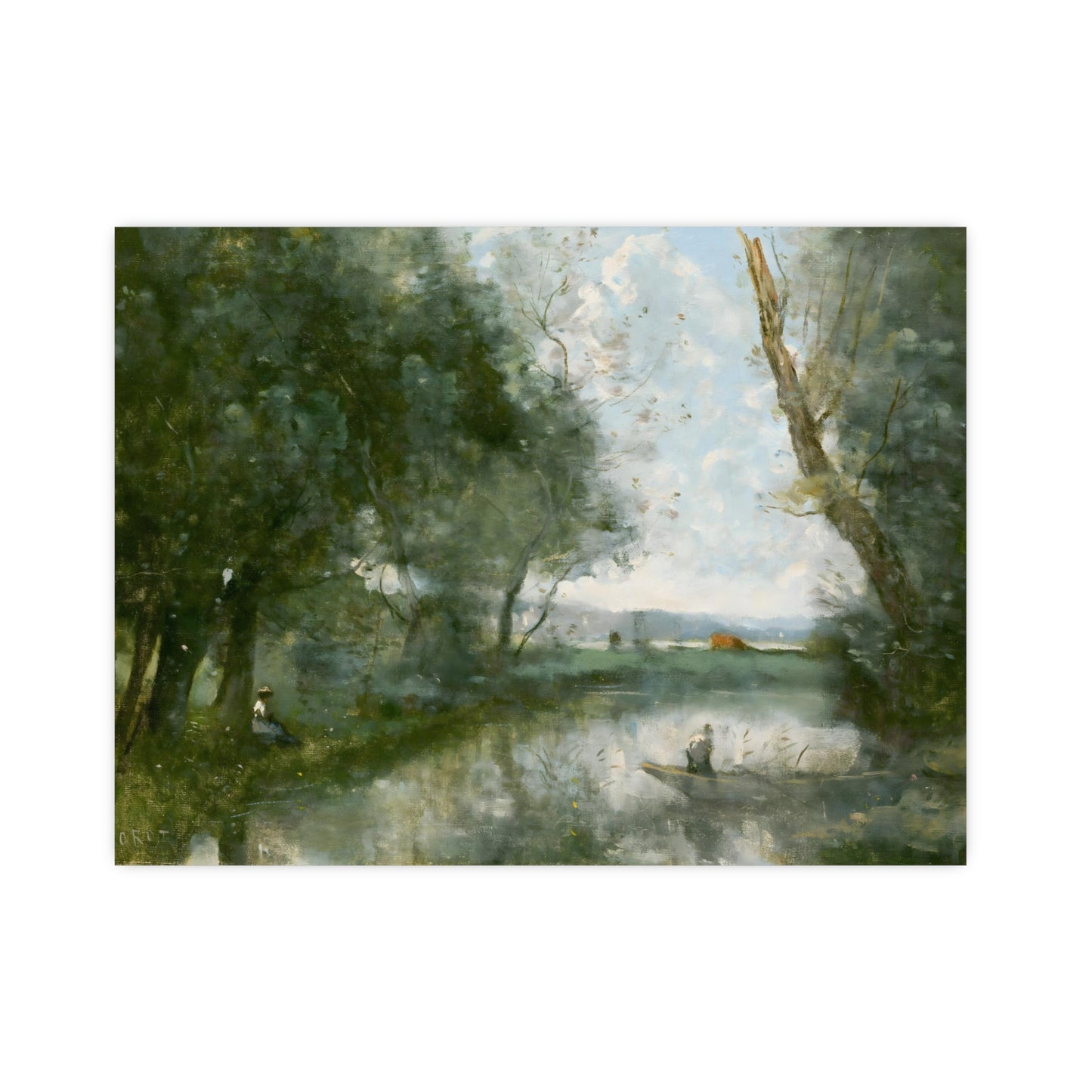 Manmade Fishpond At The Farm Wall Prints