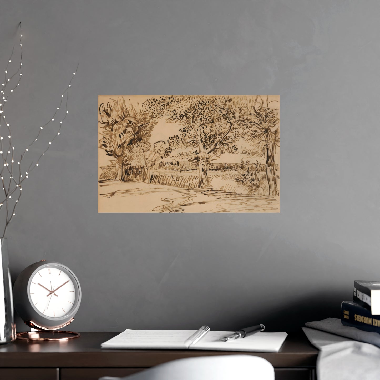 Vintage Arles Landscape Wall Prints