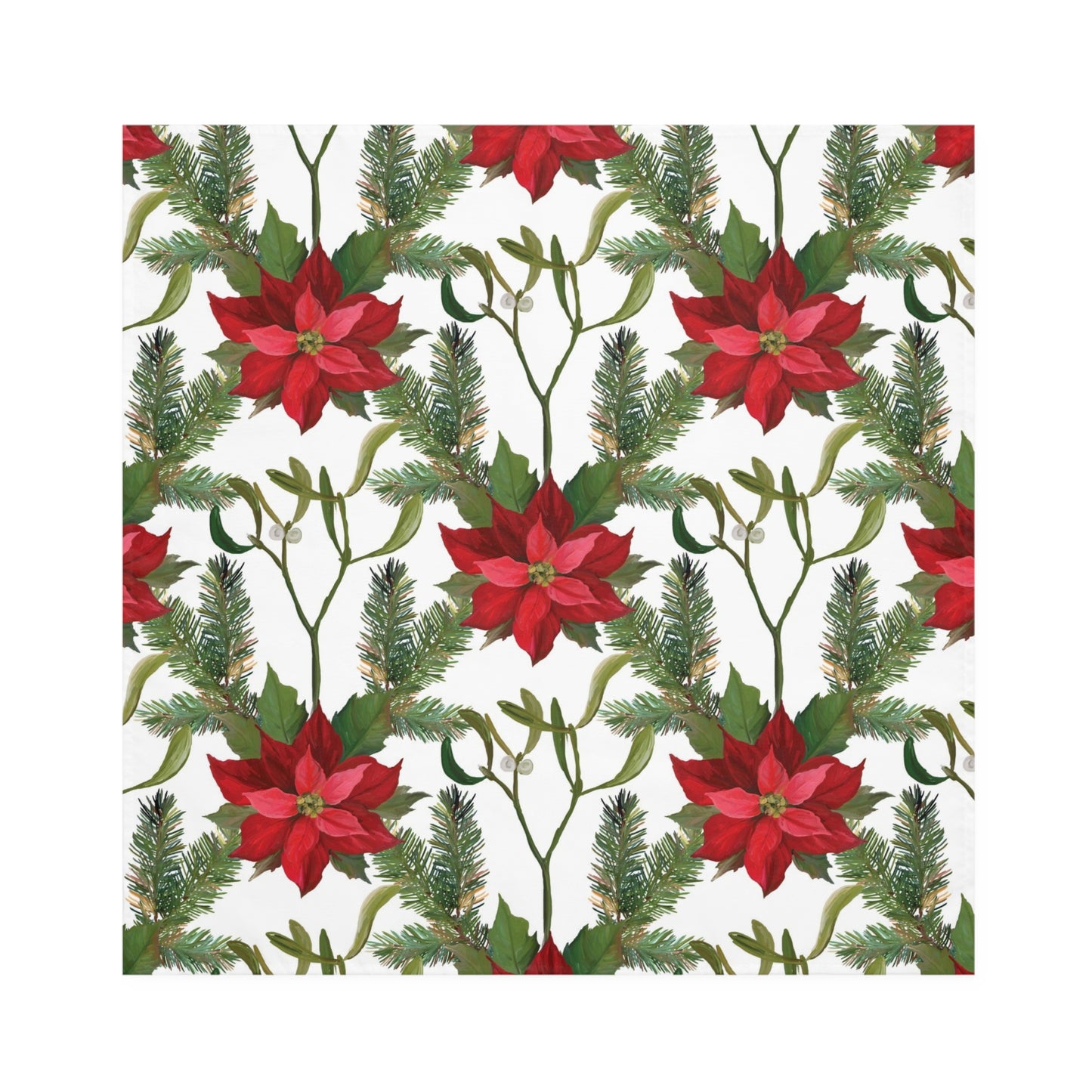 Poinsettia & Pine Branch Napkins