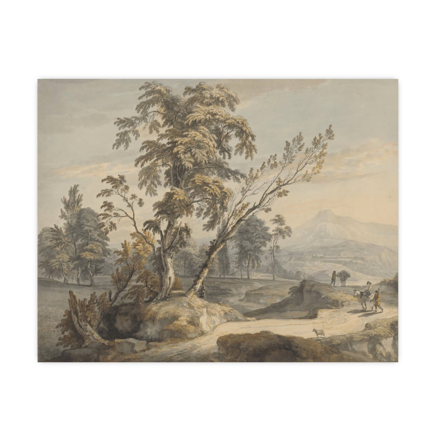 Vintage Trees and Mountain 2