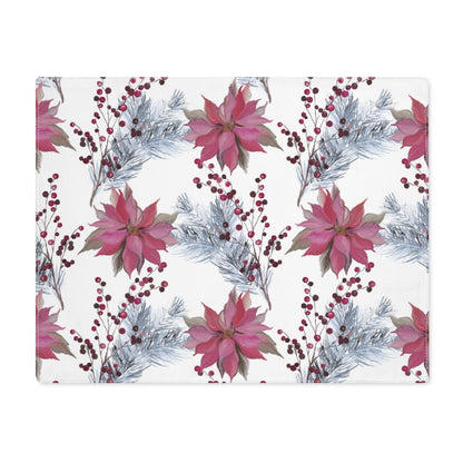 Poinsettia & Berry Placemat, 1pc