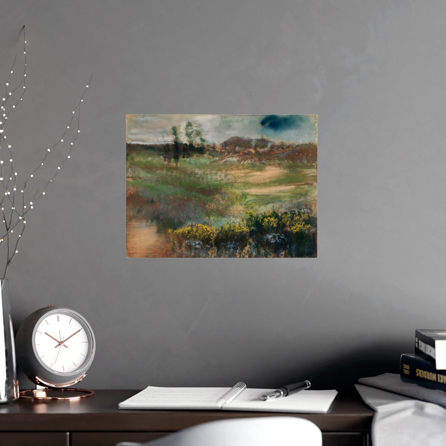 Garden with Smokestacks Wall Prints