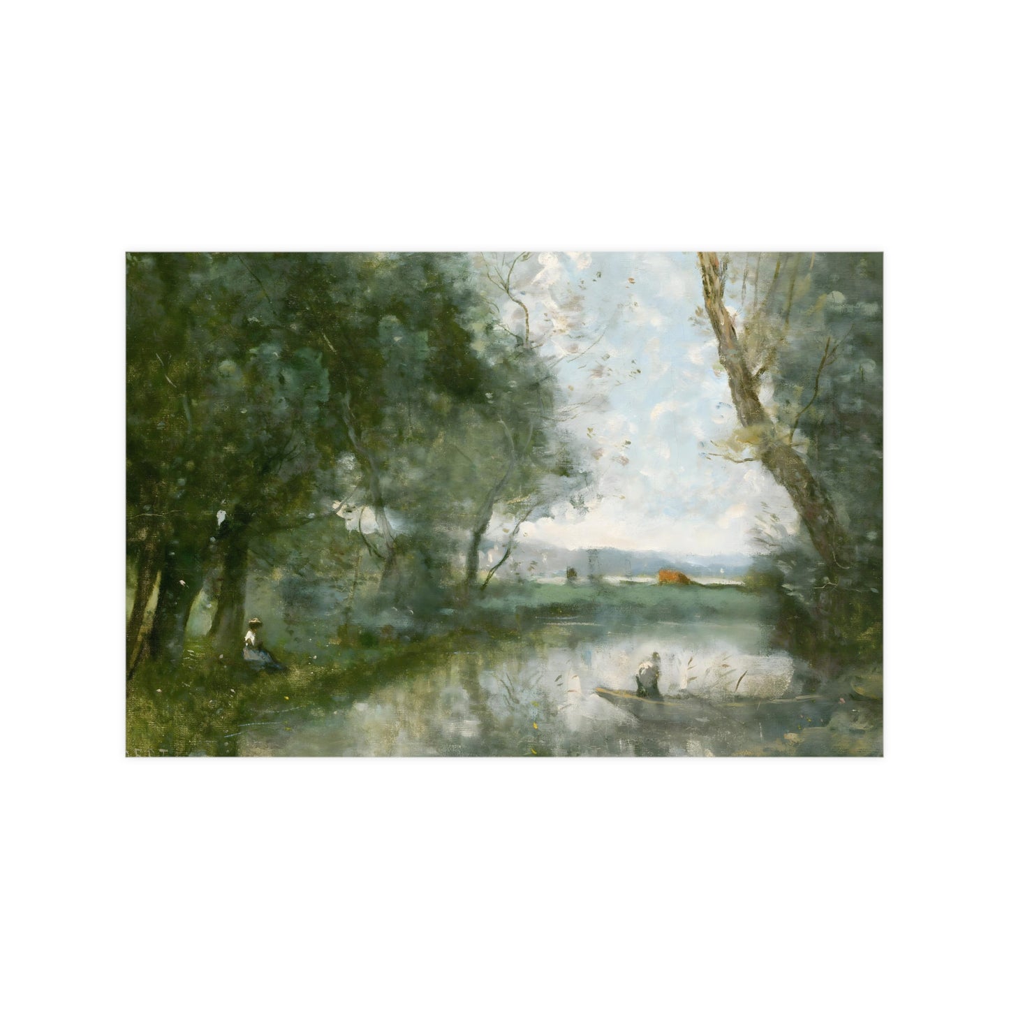 Manmade Fishpond At The Farm Wall Prints