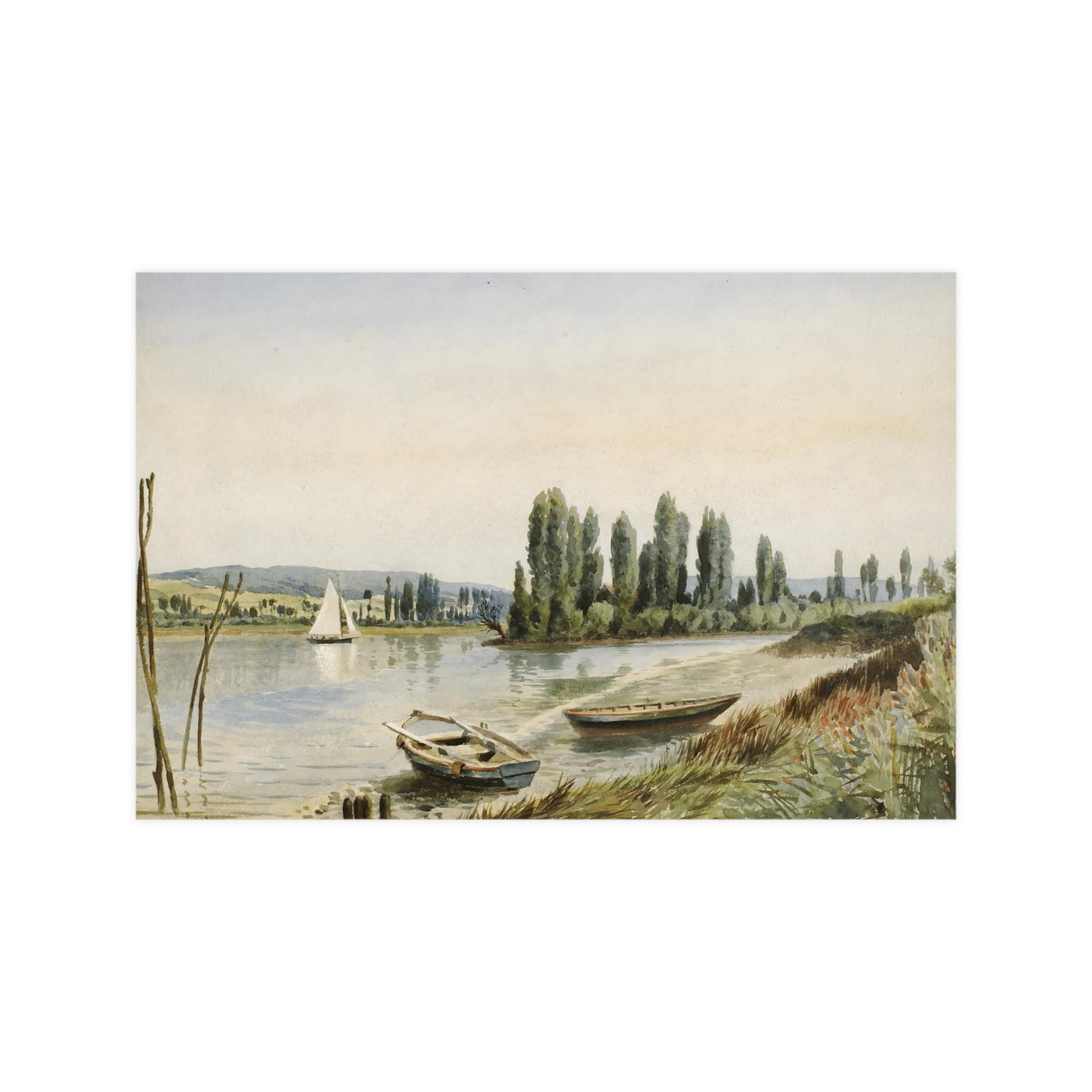 Lake and boats digitally enhanced by Lisa Burningham designs