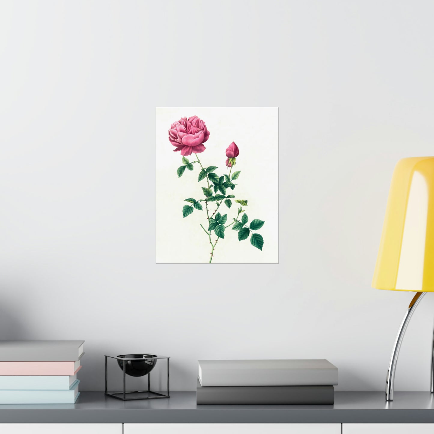 Pink Rose with Bud