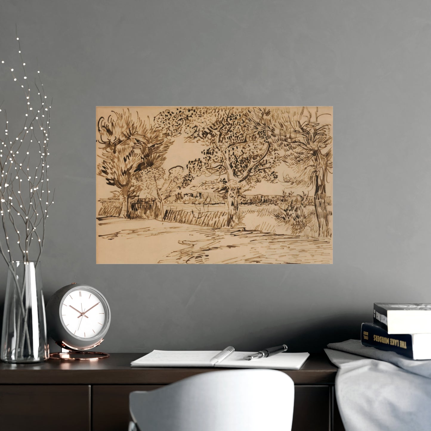 Vintage Arles Landscape Wall Prints