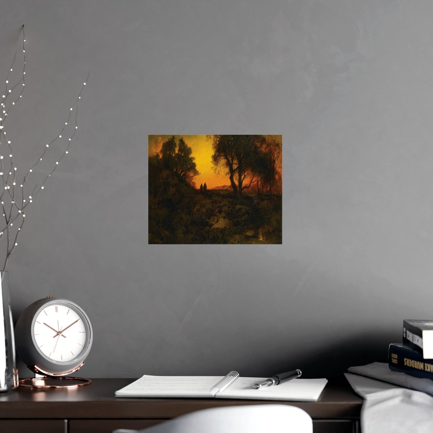 Sunset Over Fall Forest