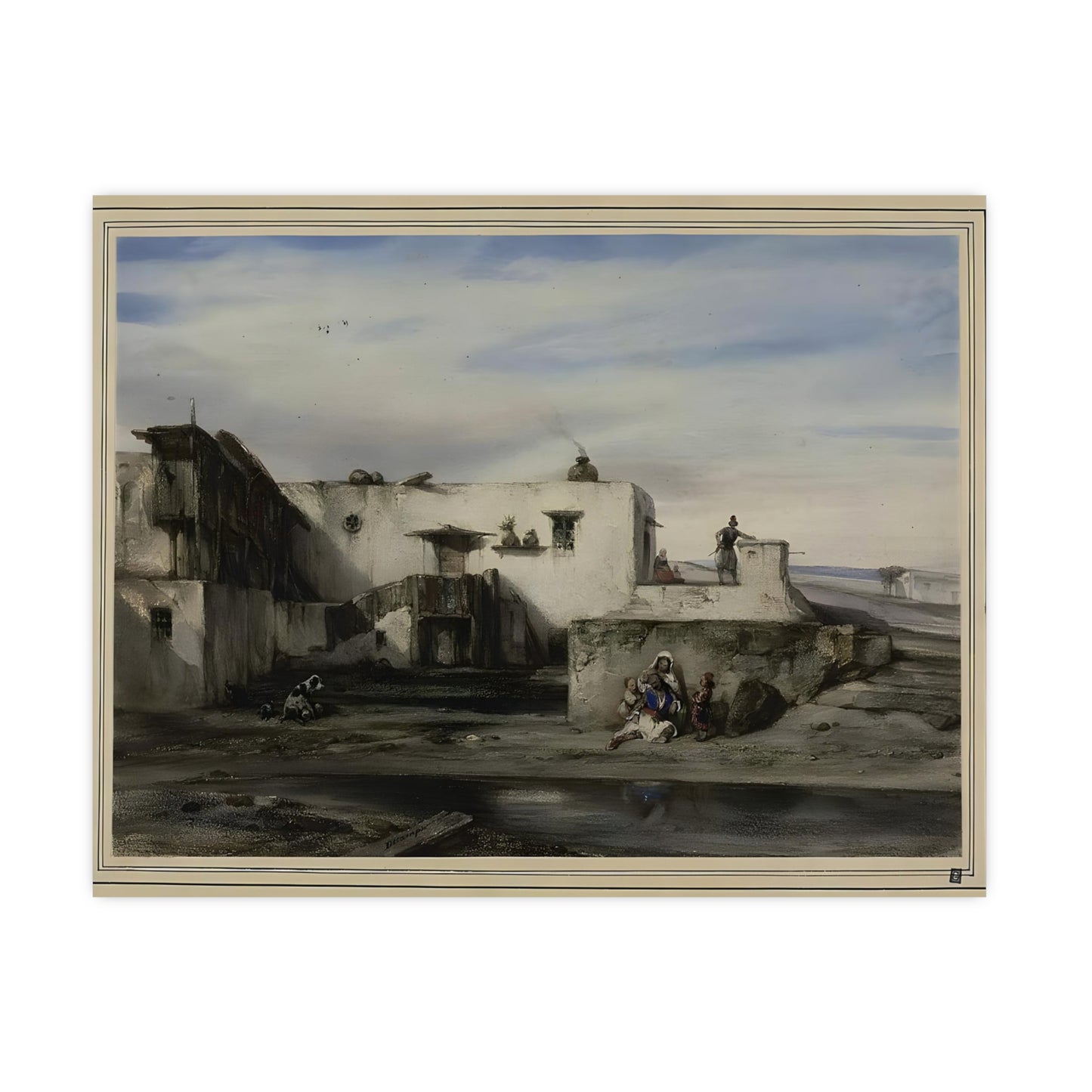 Vintage Greek Village Wall Art