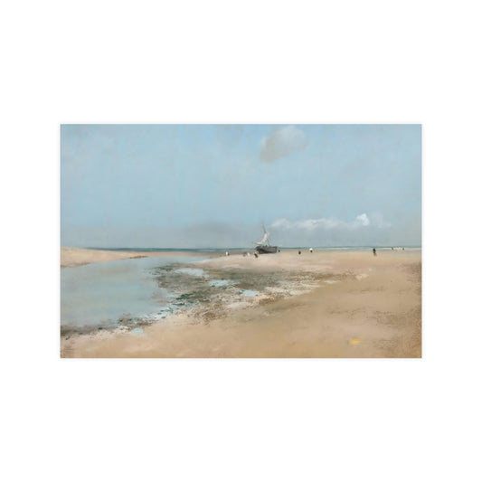 Beach at Low Tide (Mouth of the River) (1869)  digitally enhanced by Lisa Burningham designs