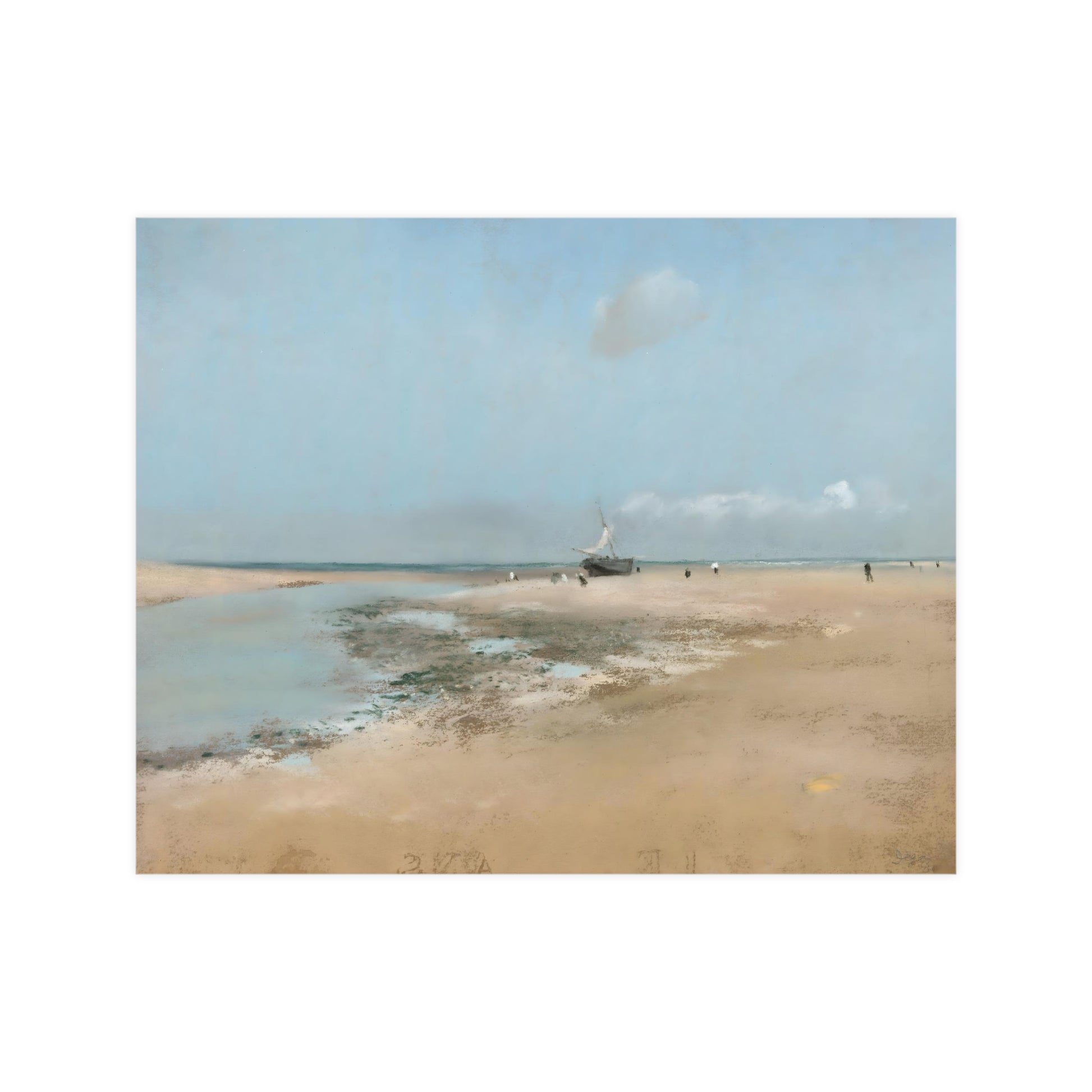 Beach at Low Tide (Mouth of the River) (1869)  digitally enhanced by Lisa Burningham designs