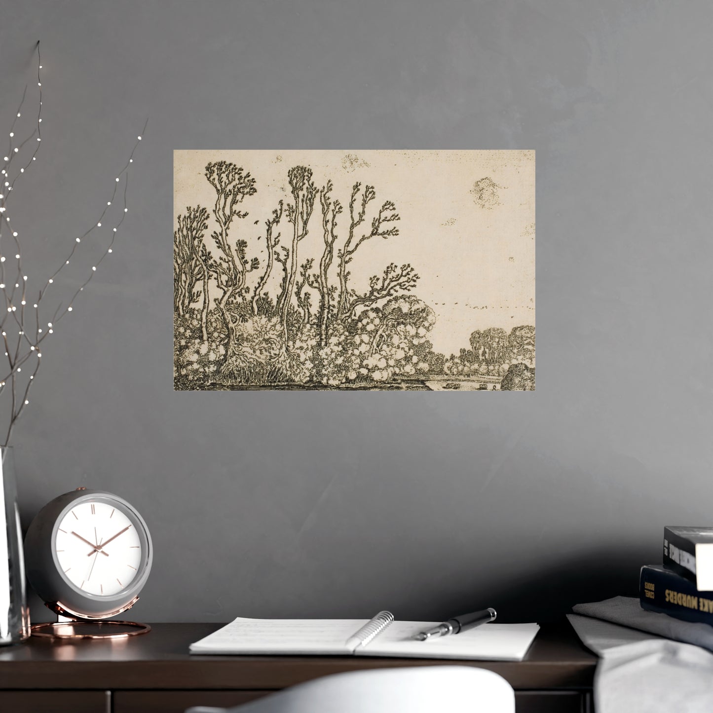 Old Trees Landscape Wall Print