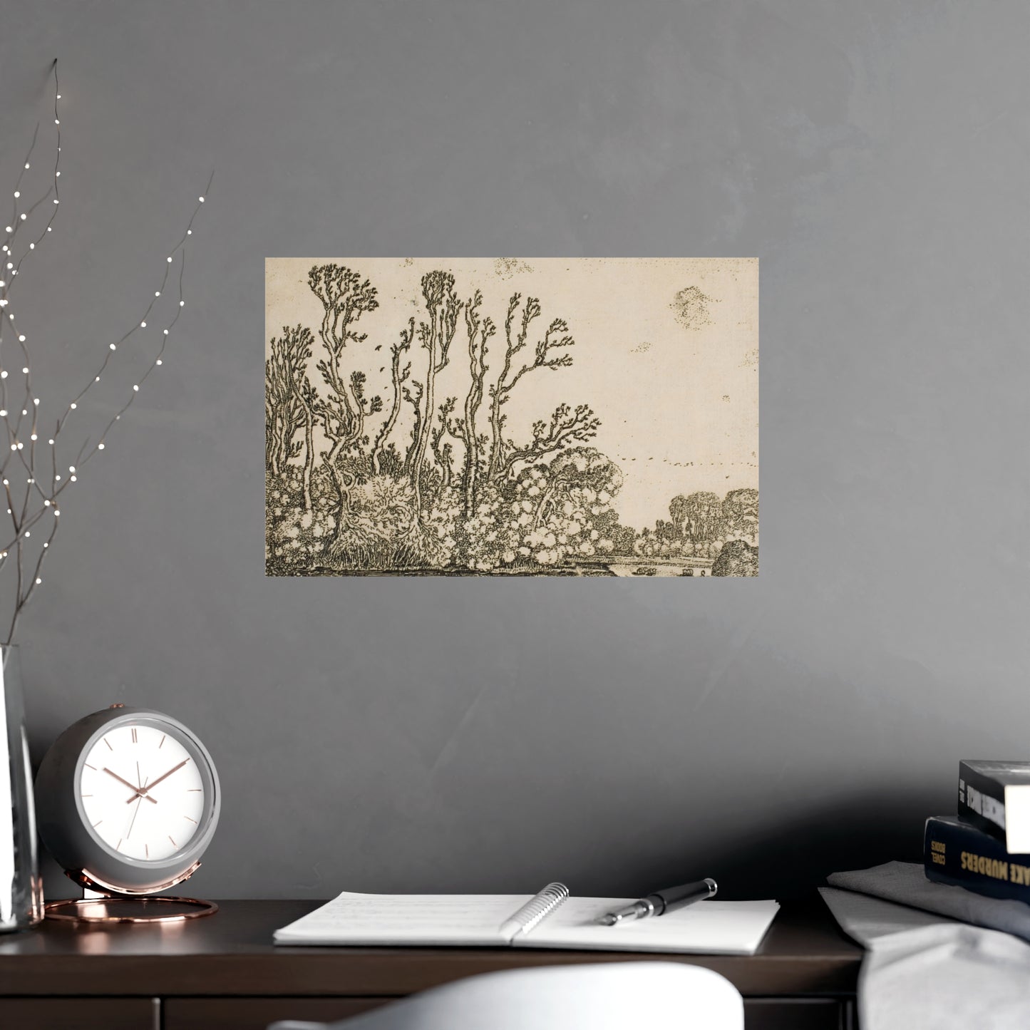 Old Trees Landscape Wall Print