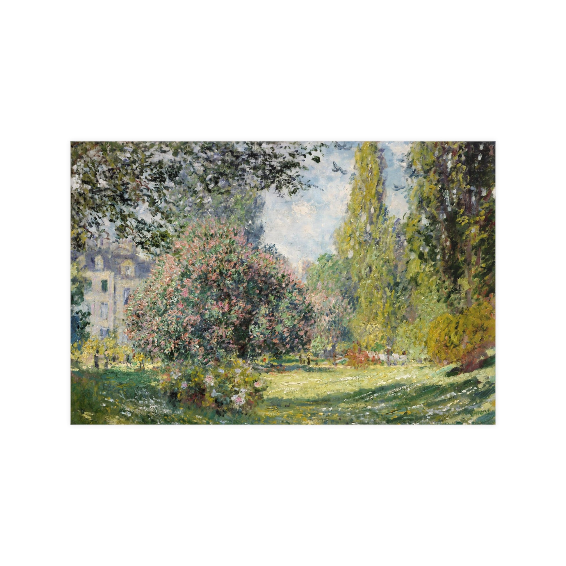 Claude Monet's 'Landscape: The Parc Monceau' (1876).  digitally enhanced by Lisa Burningham designs