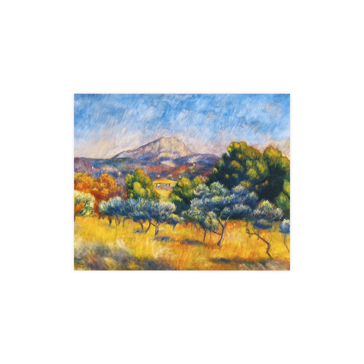 Autumn Trees and Mountains
