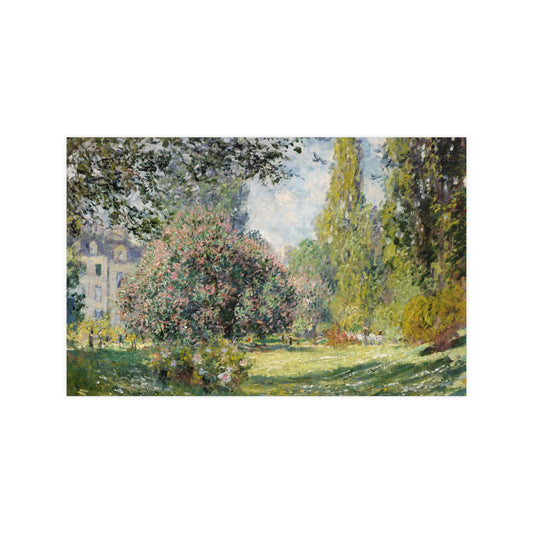 Claude Monet's 'Landscape: The Parc Monceau' (1876).  digitally enhanced by Lisa Burningham designs