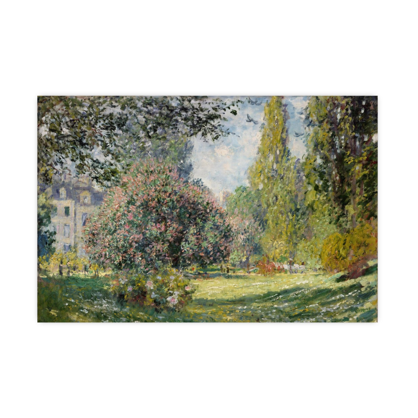 Claude Monet's 'Landscape: The Parc Monceau' (1876). digitally enhanced by Lisa Burningham designs