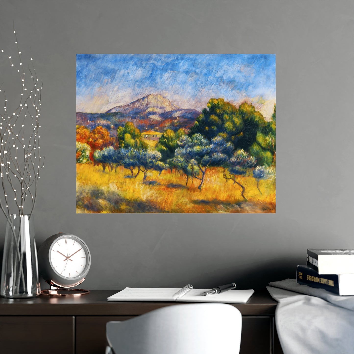 Autumn Trees and Mountains