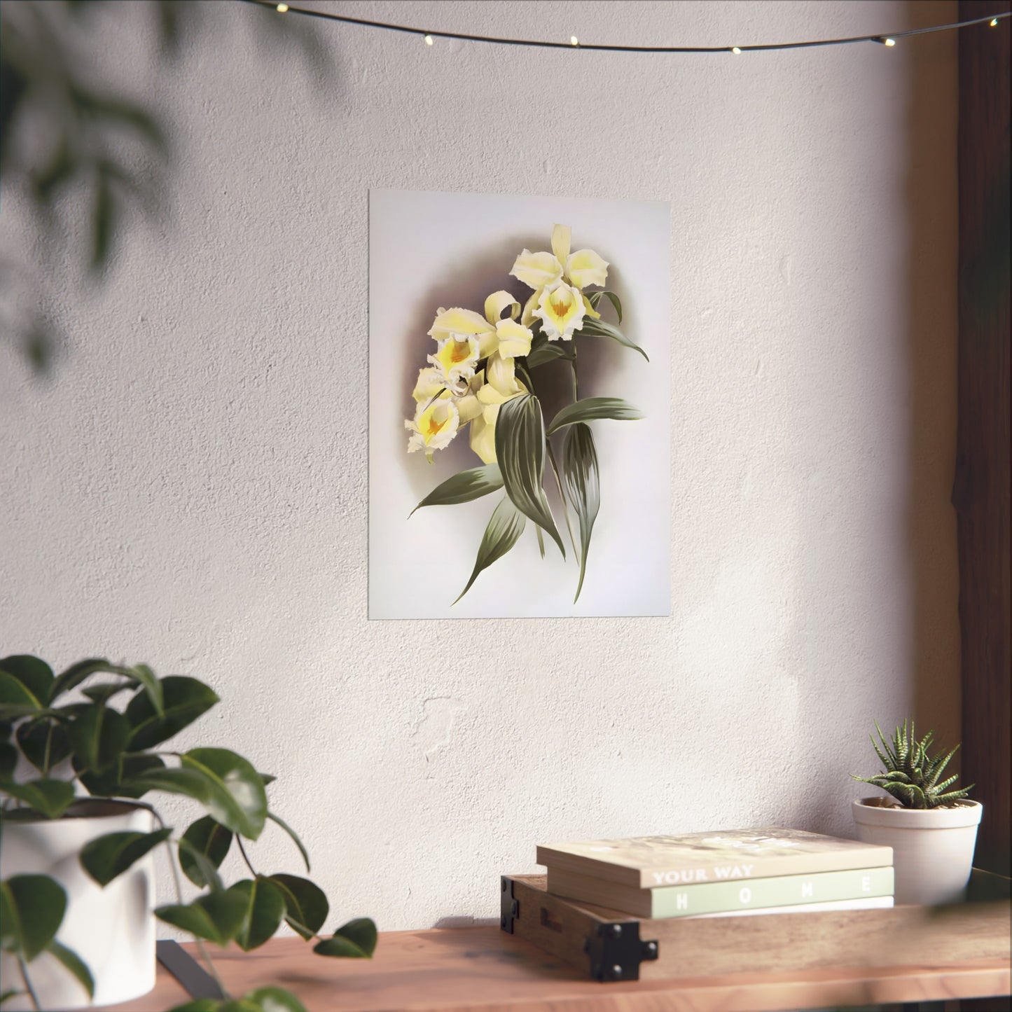 Vintage White Orchids