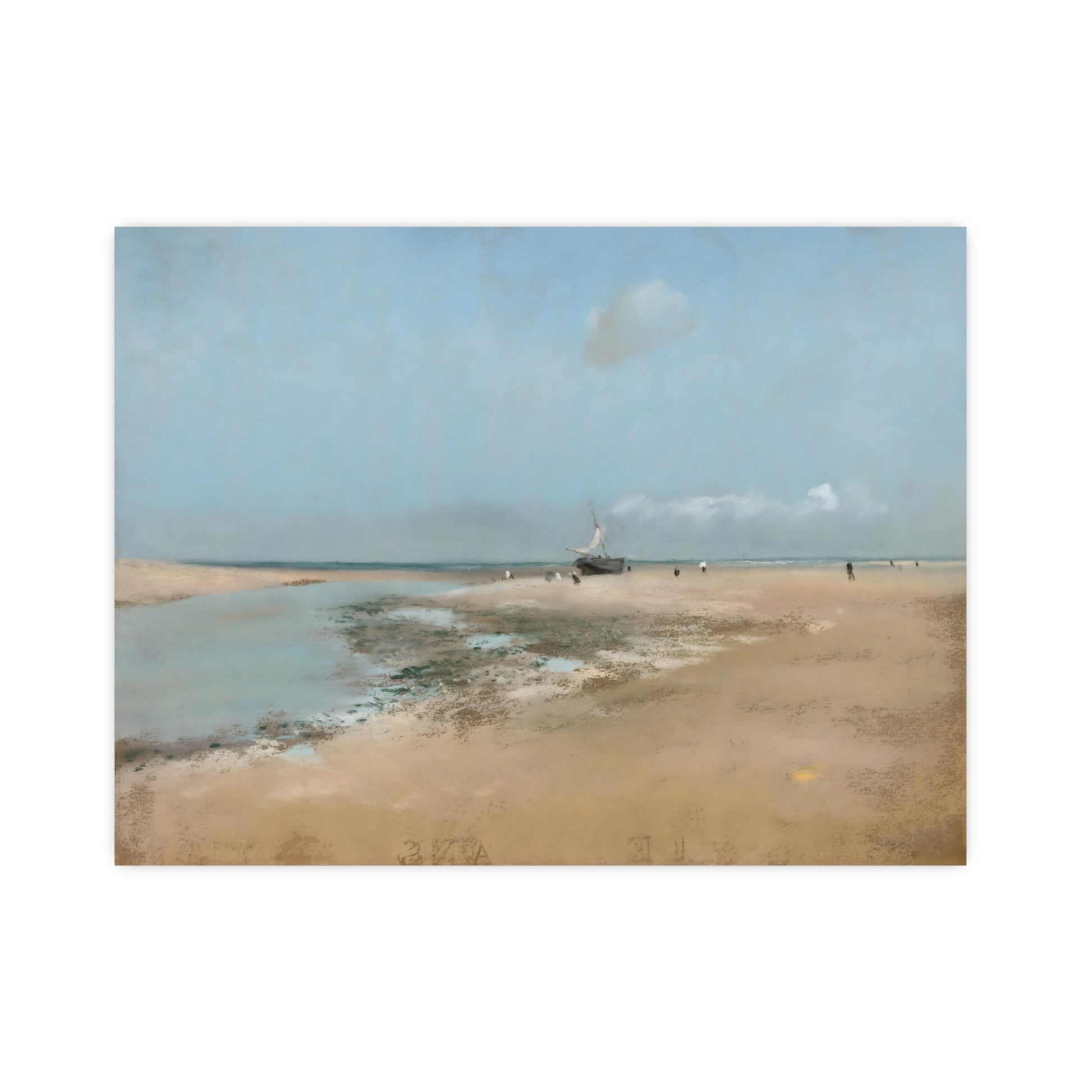 Beach at Low Tide (Mouth of the River) (1869)  digitally enhanced by Lisa Burningham designs