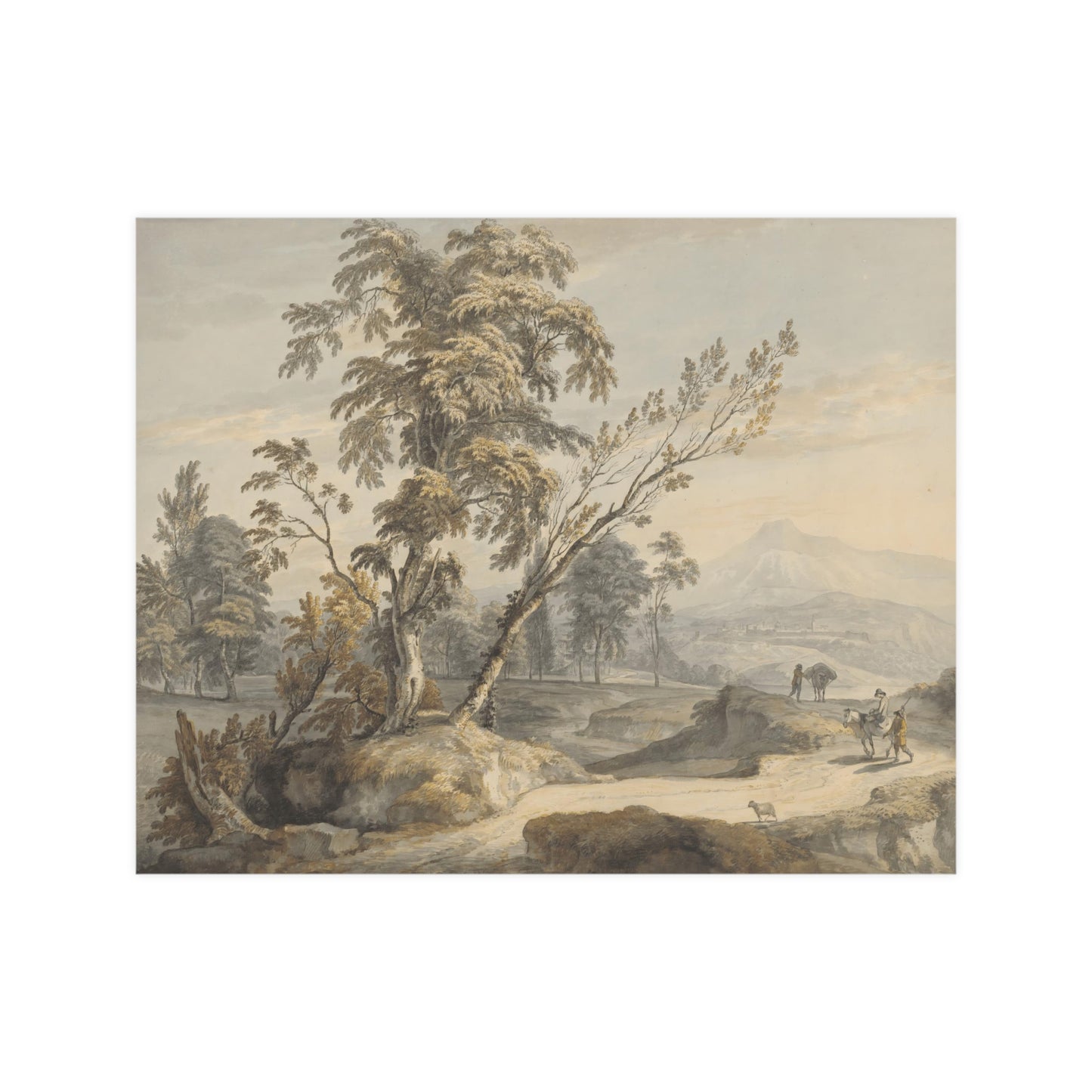 Vintage Trees and Mountain 2