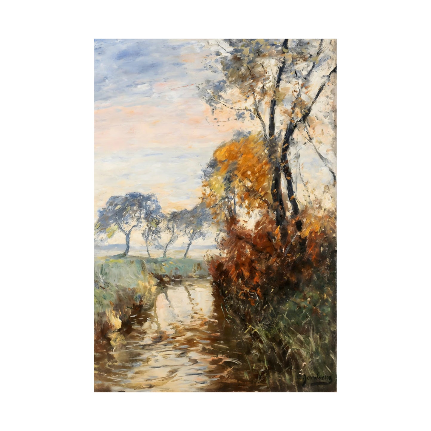 Autumn Landscape With Stream