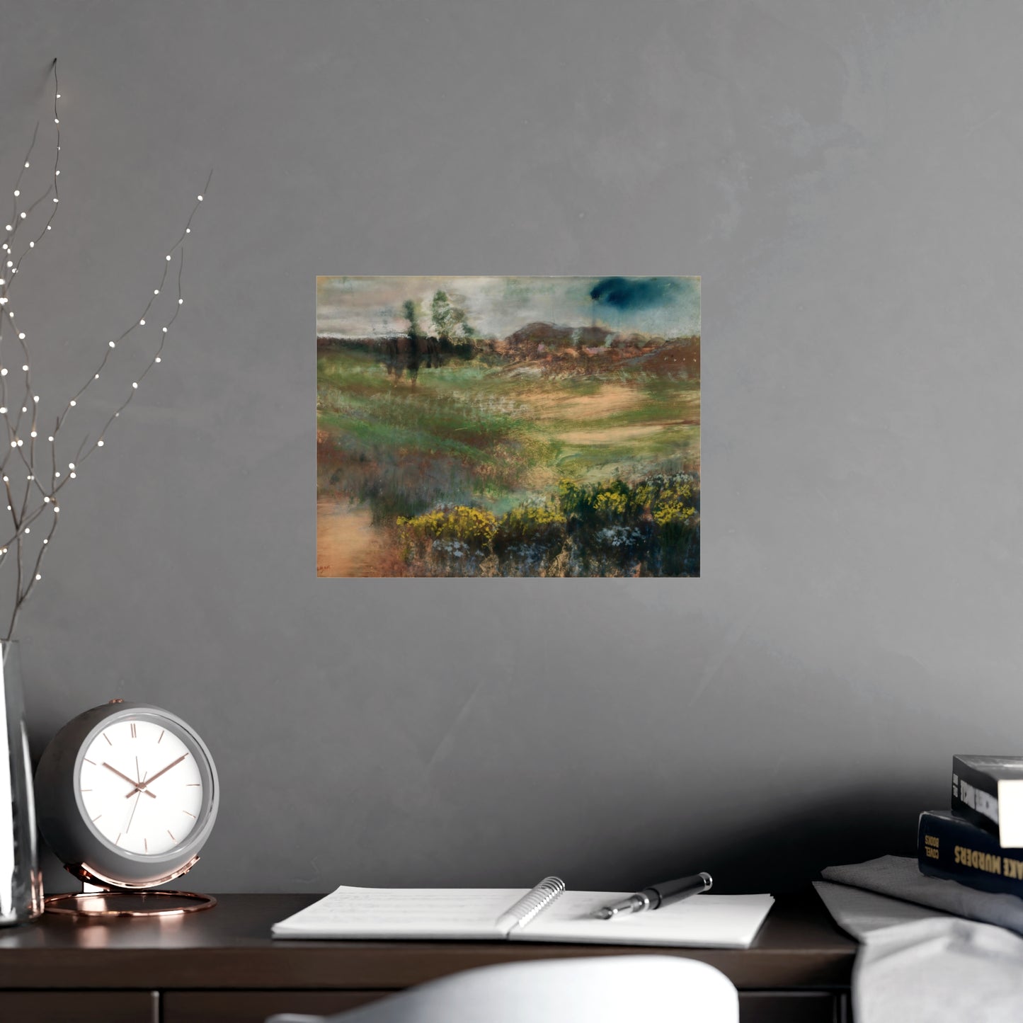 Garden with Smokestacks Wall Prints