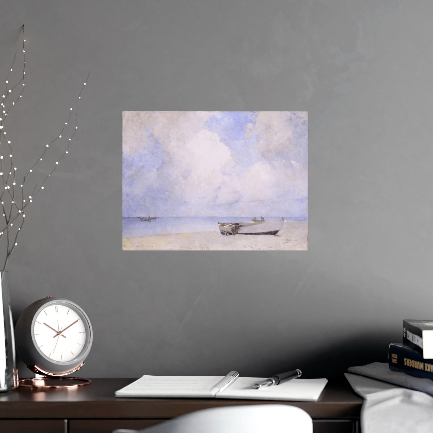 Boat and Cloud Print