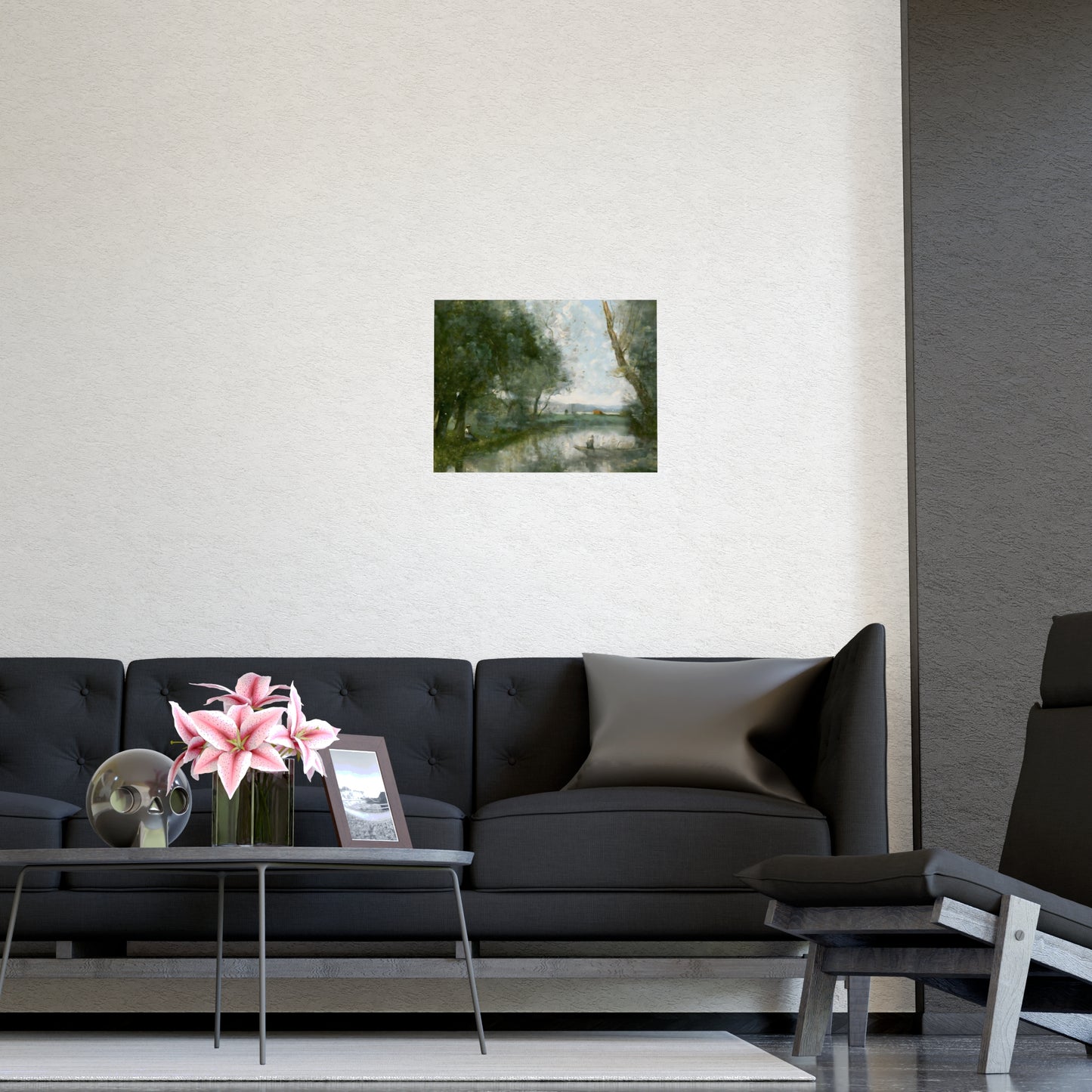 Manmade Fishpond At The Farm Wall Prints