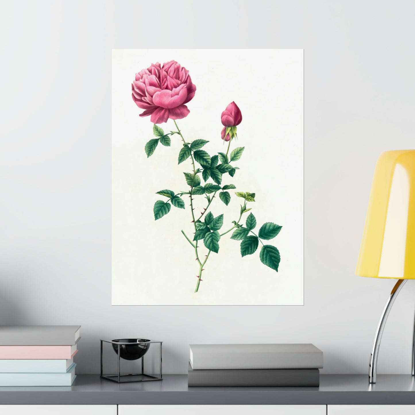 Pink Rose with Bud