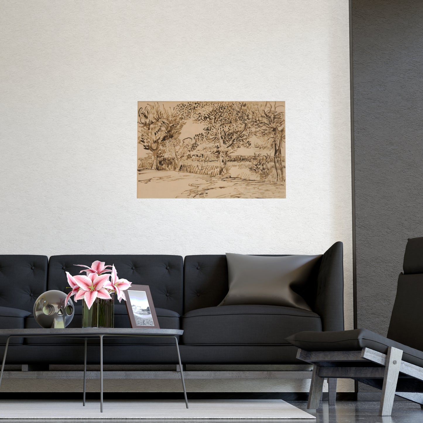 Vintage Arles Landscape Wall Prints