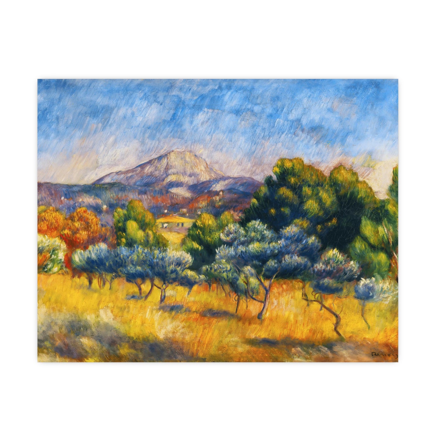 Autumn Trees and Mountains