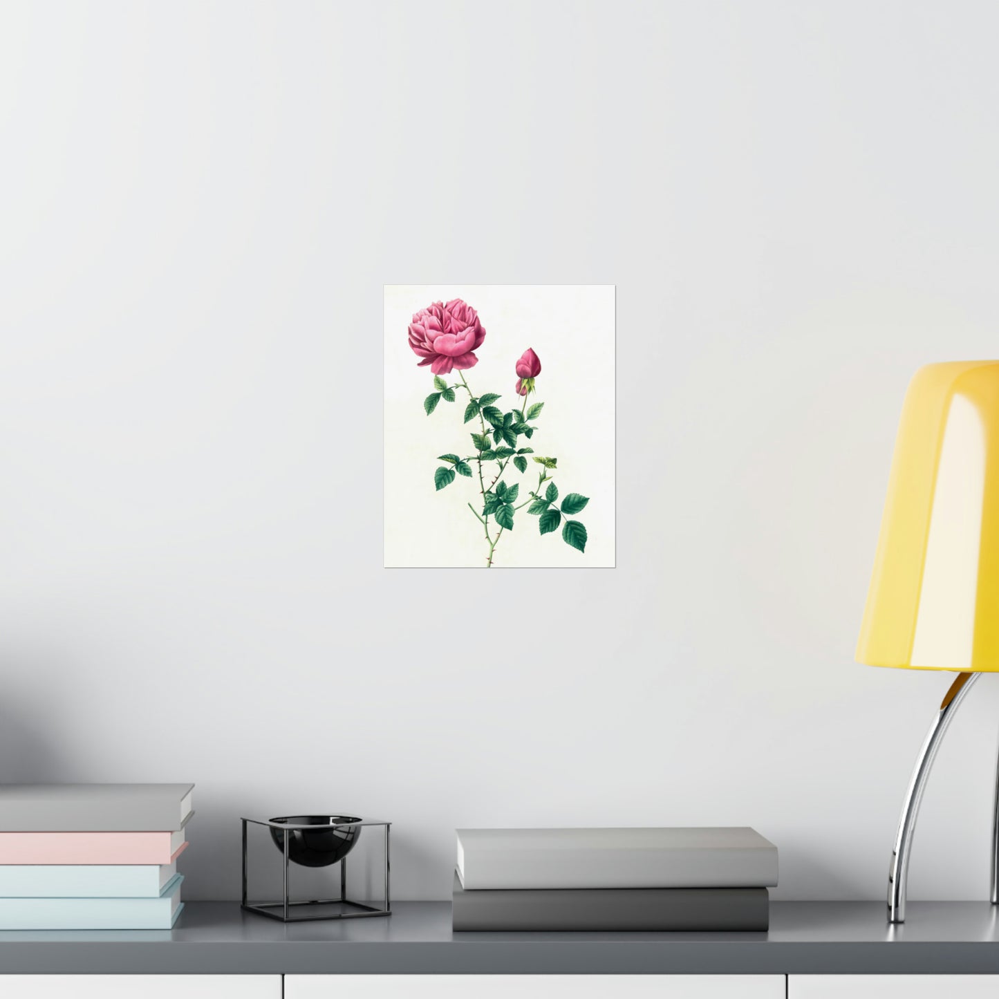 Pink Rose with Bud