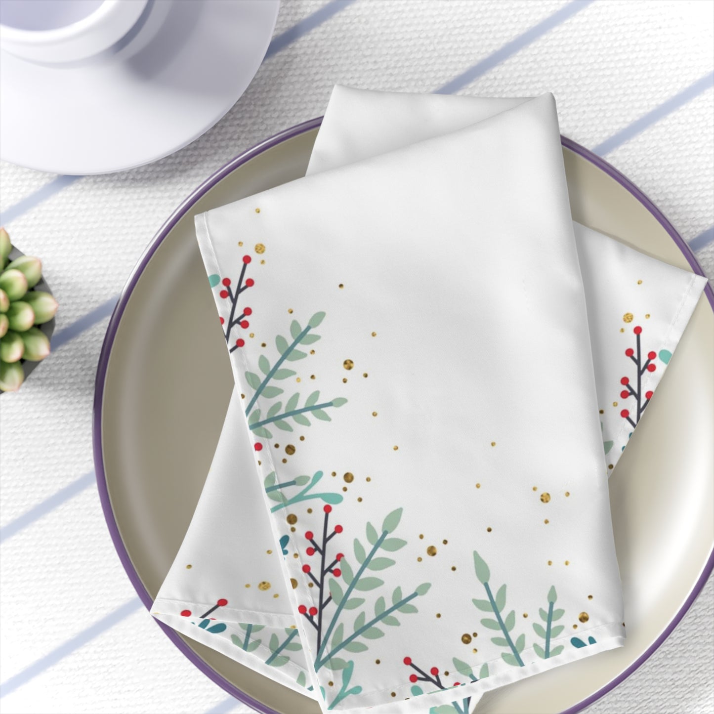 Pine Branch & Berry Napkins