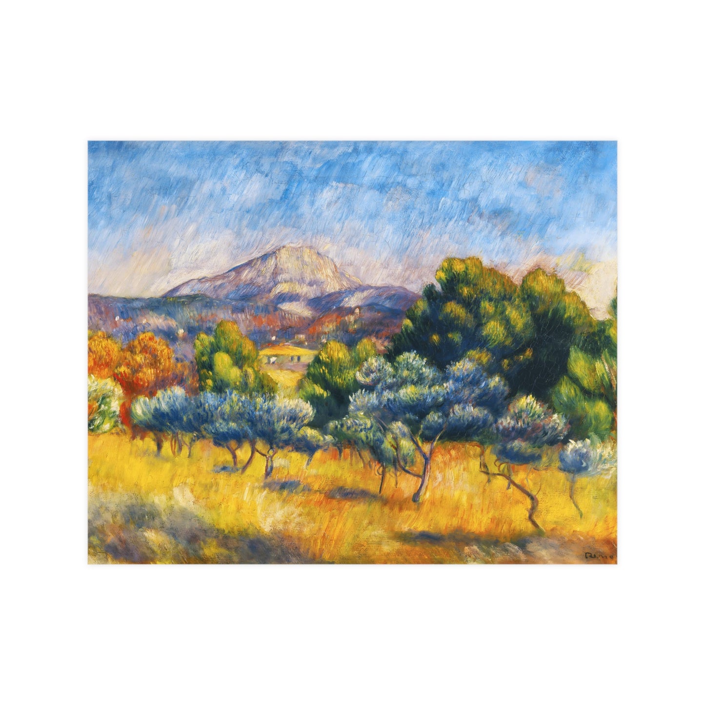 Autumn Trees and Mountains