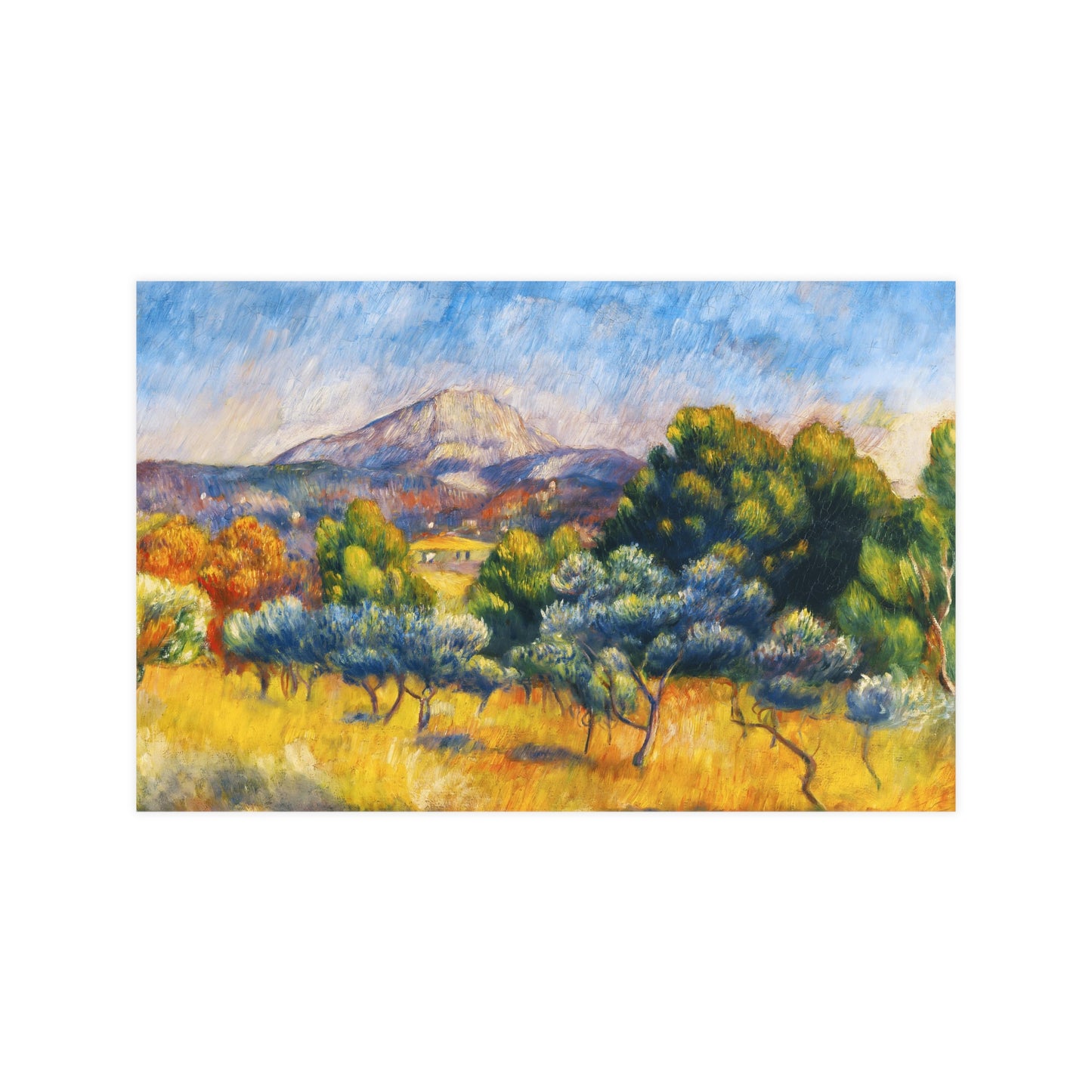 Autumn Trees and Mountains