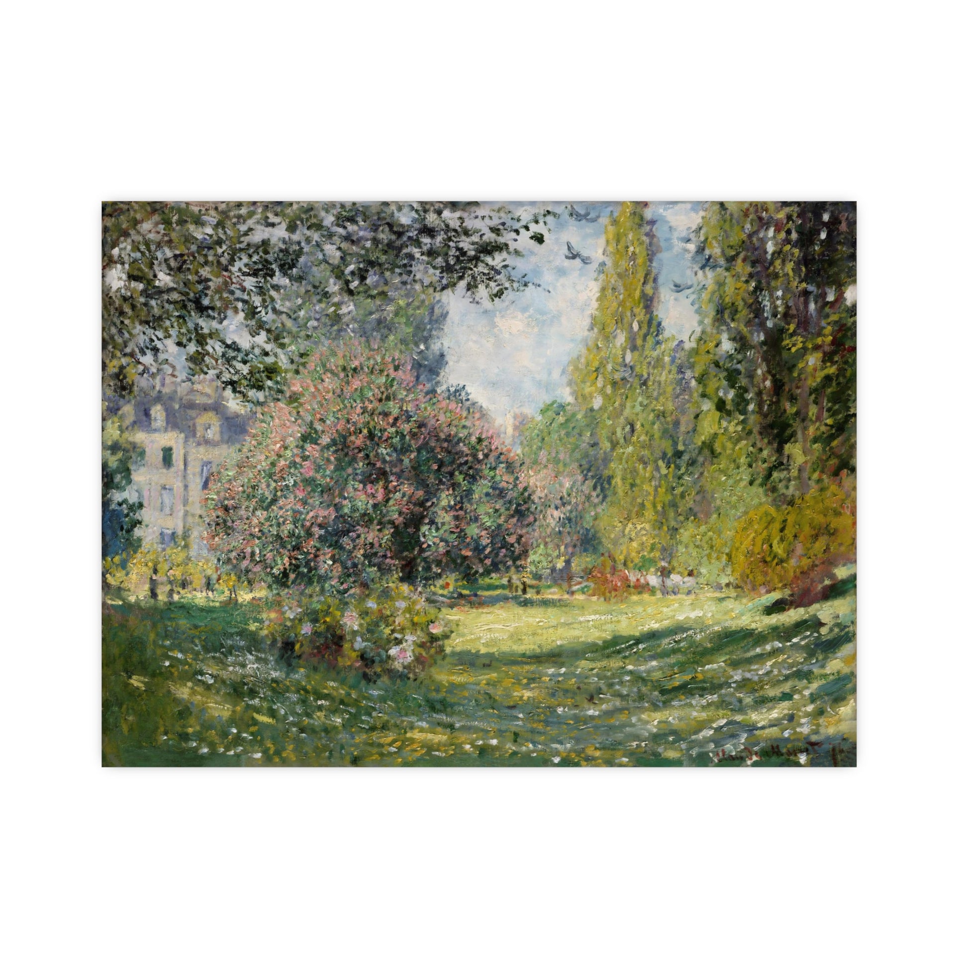 Claude Monet's 'Landscape: The Parc Monceau' (1876).  digitally enhanced by Lisa Burningham designs