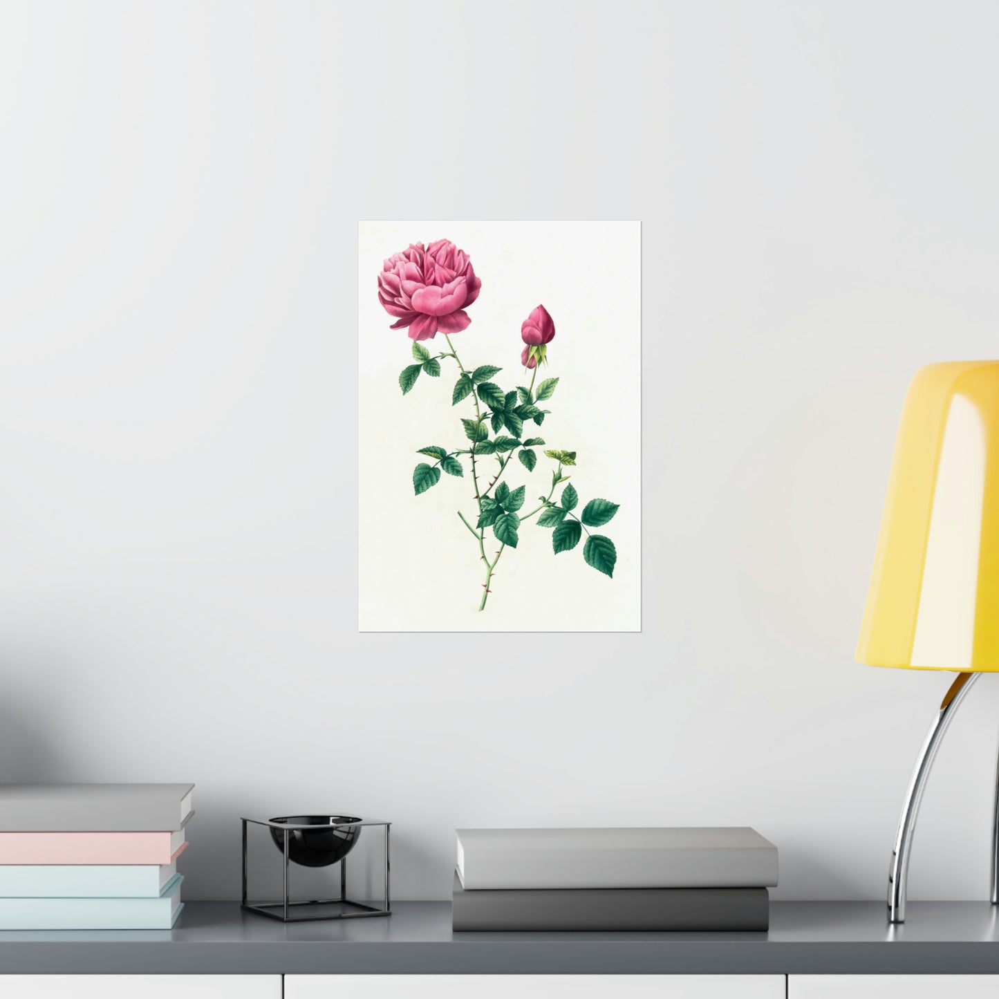 Pink Rose with Bud