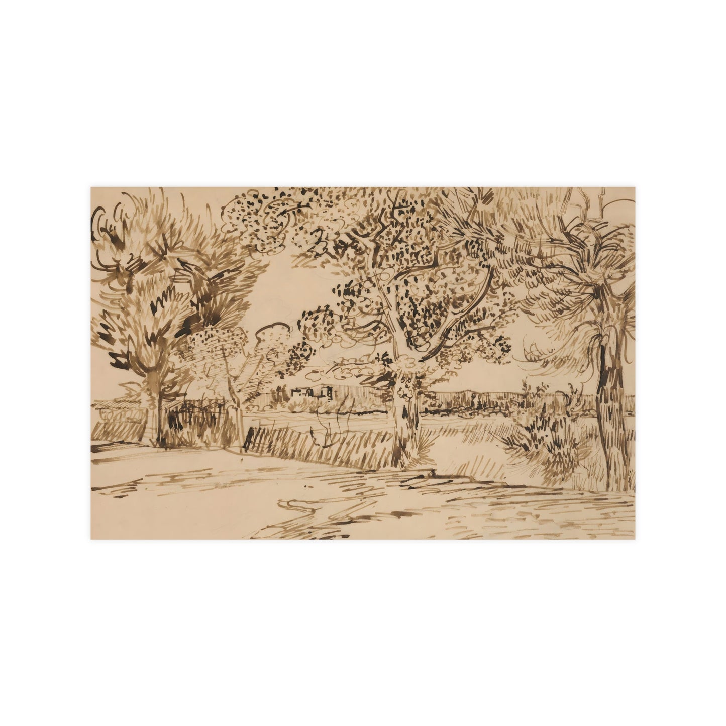 Vintage Arles Landscape Wall Prints