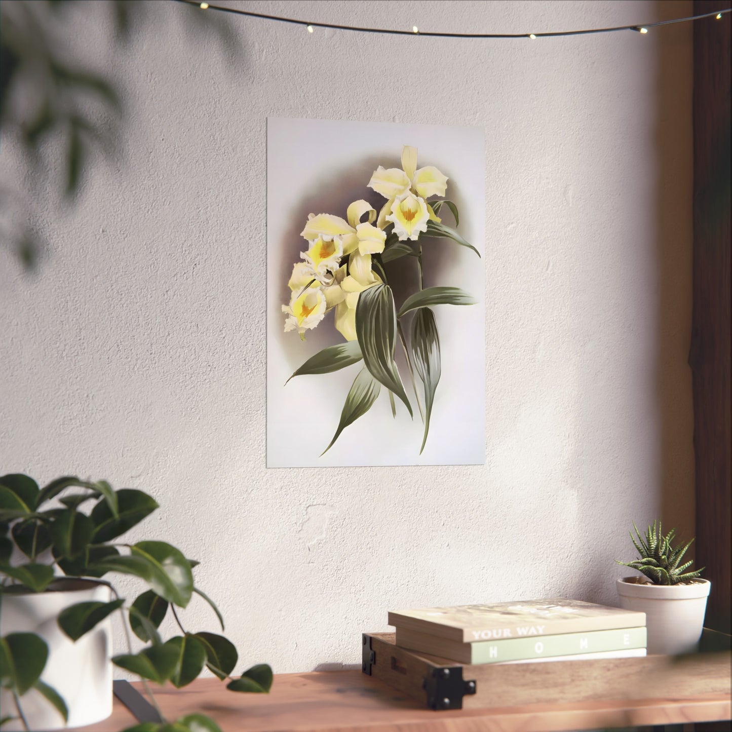 Vintage White Orchids