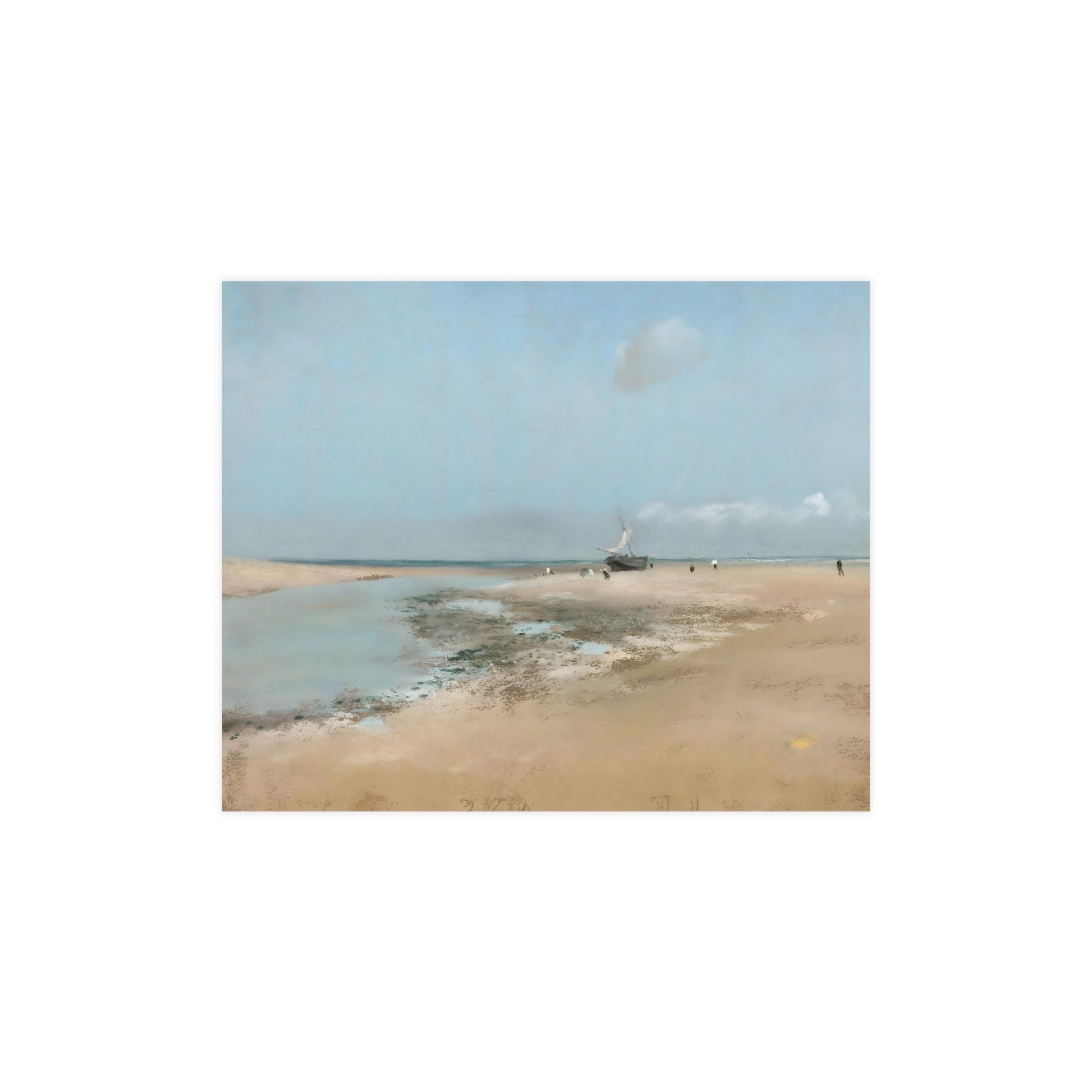 Beach at Low Tide (Mouth of the River) (1869)  digitally enhanced by Lisa Burningham designs