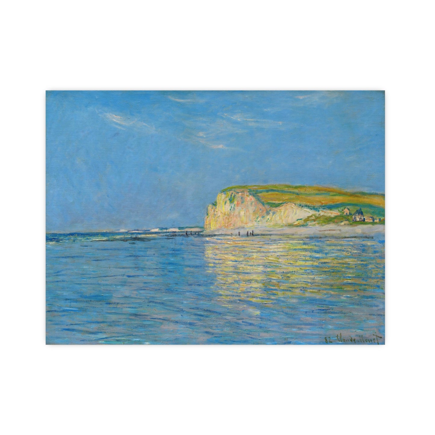 Claude Monet's "Low Tide at Pourville, near Dieppe (1882) digitally enhanced by Lisa Burningham designs
