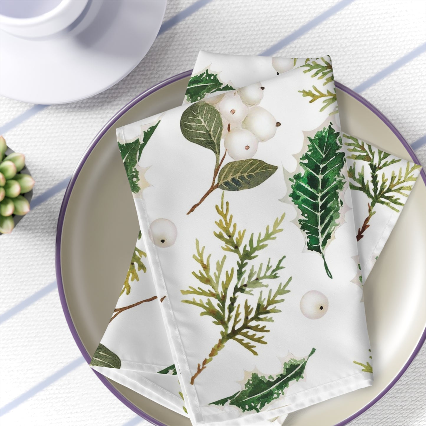 Pine Branch & Leaf Napkins