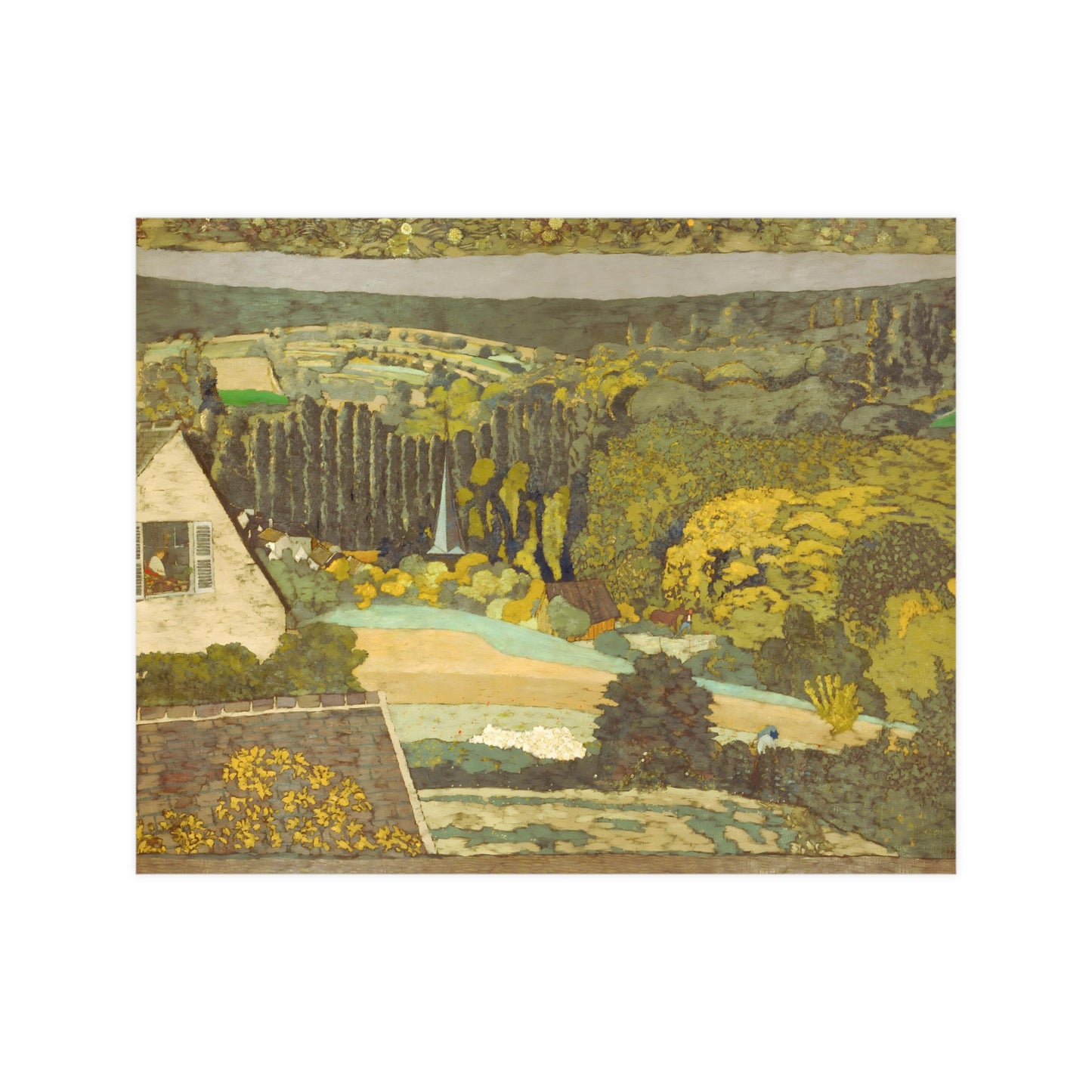 Woods Overlooking Wall Print