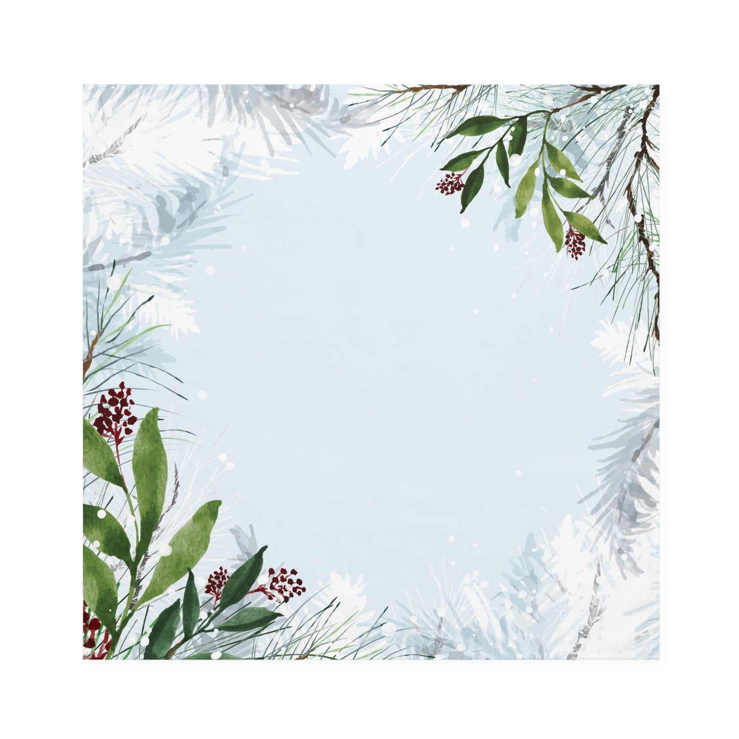 Pine Branch & Red Berry Napkins