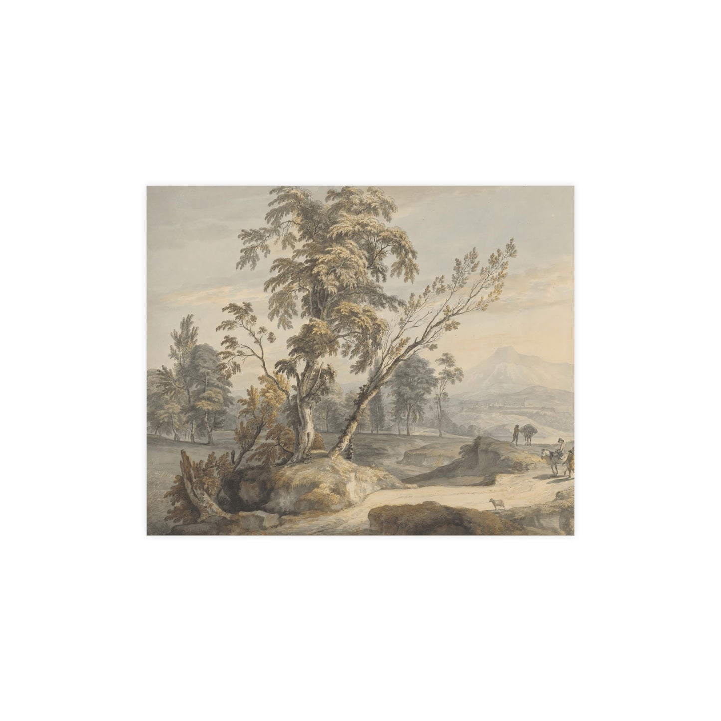 Vintage Trees and Mountain 2