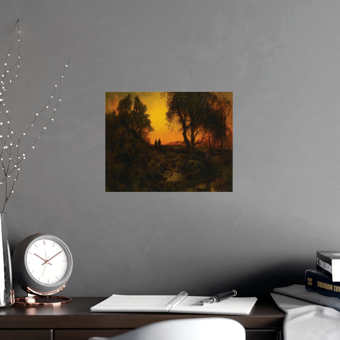 Sunset Over Fall Forest