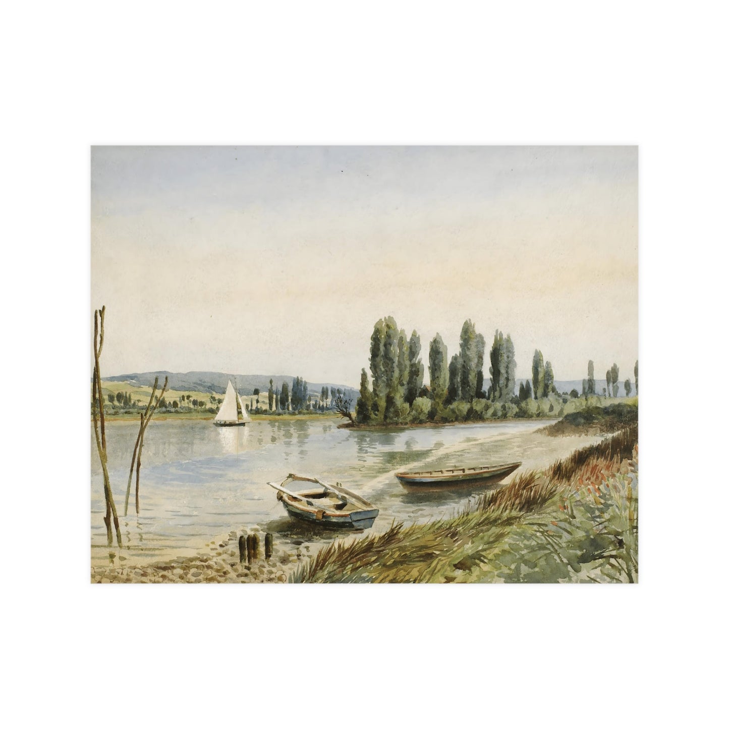 Lake and boats digitally enhanced by Lisa Burningham designs