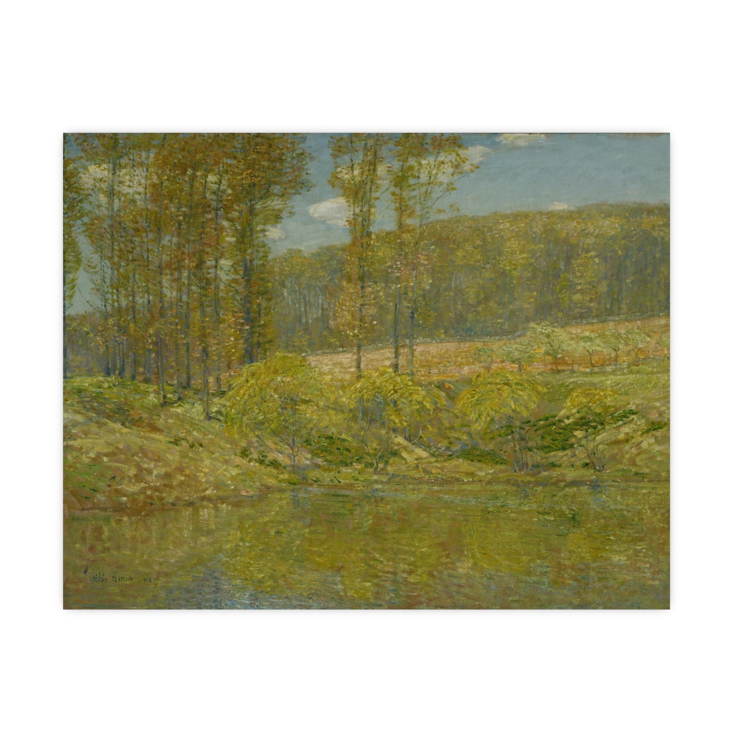 Autumn Trees by the Lake