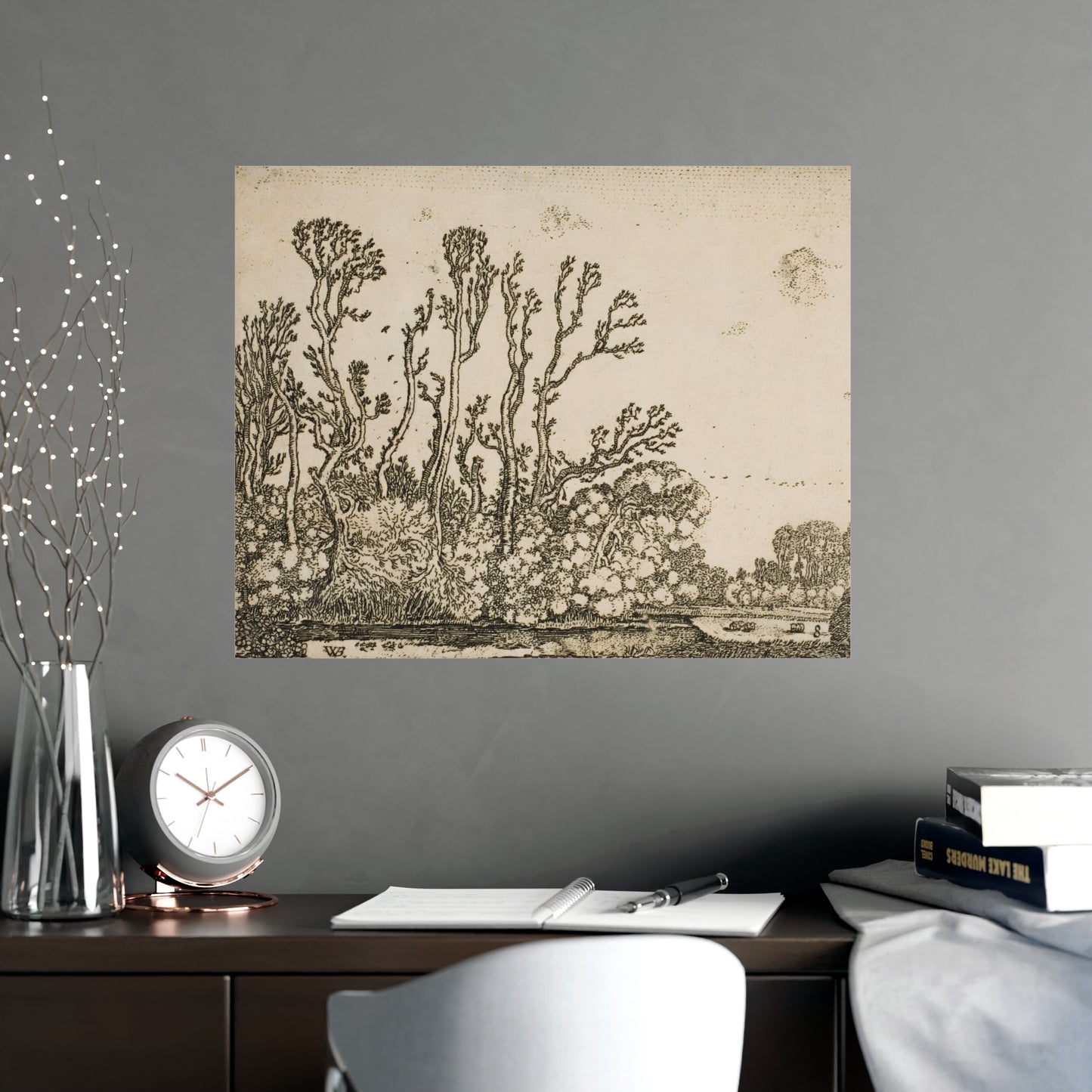 Old Trees Landscape Wall Print