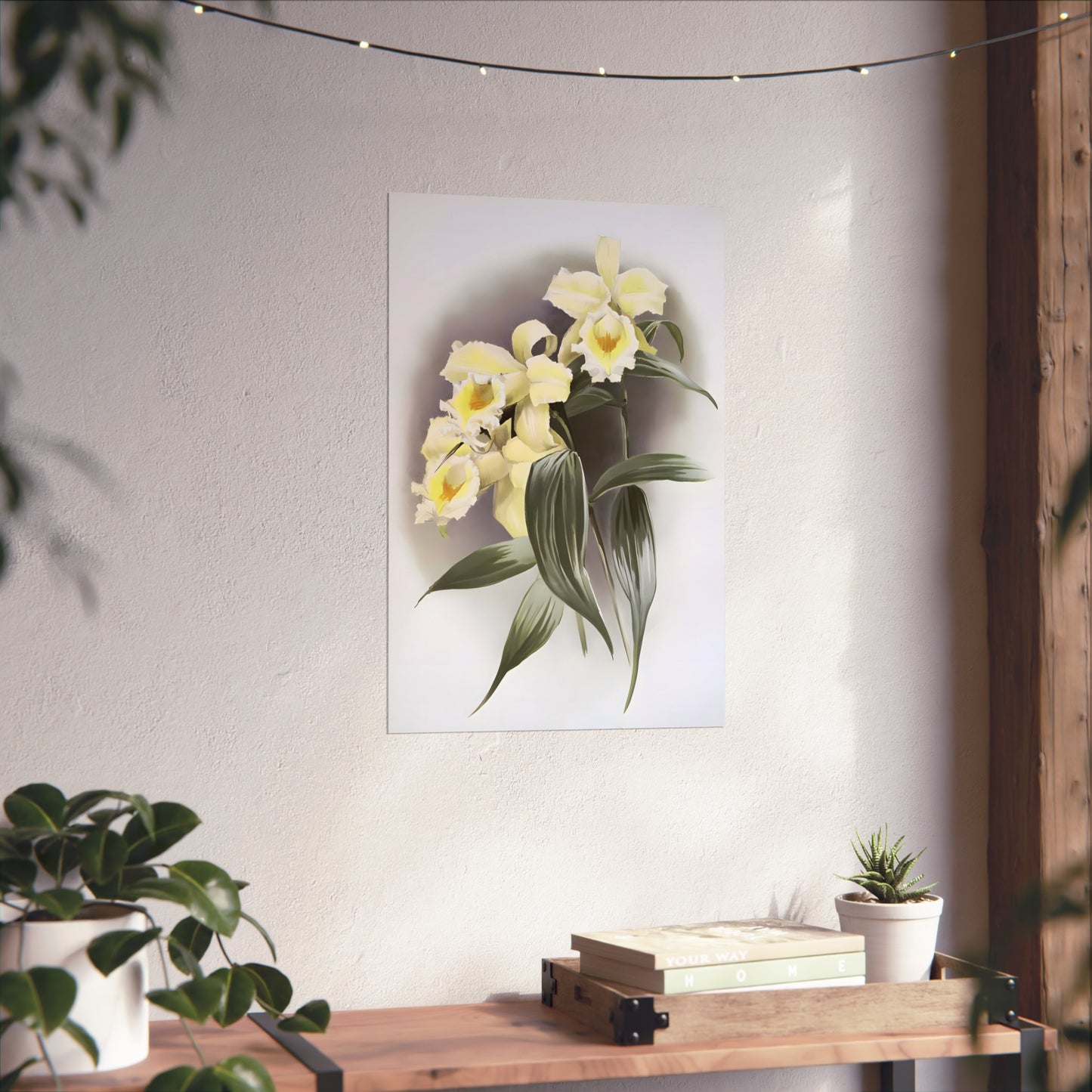 Vintage White Orchids